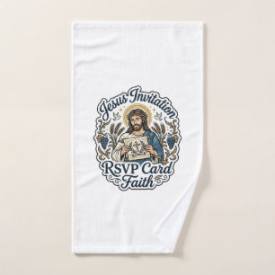 Jesus Invitation RSVP Card Faith Jesus Invitation Hand Towel