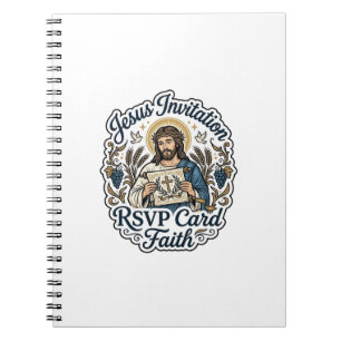 Jesus Invitation RSVP Card Faith Jesus Invitation  Notebook