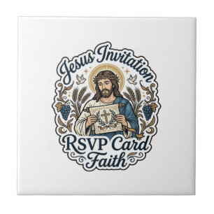 Jesus Invitation RSVP Card Faith Jesus Invitation Tile
