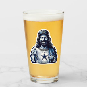 Jesus is a Dallas fan drinking glass