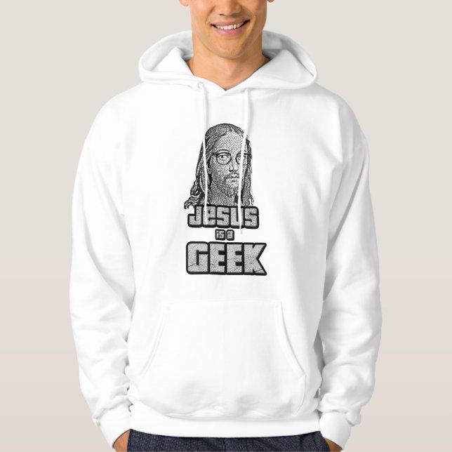 Jesus is a geek hoodie (Front)