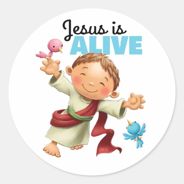 Jesus is alive Bible sticker (Front)