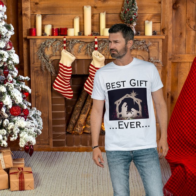 Jesus is Best Gift Ever Christmas T-Shirt (Best Gift Ever Matching Family Christmas T-Shirts)