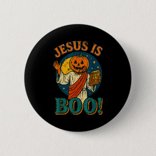 Jesus Is Boo! Cute Christian Vintage Halloween 90s 6 Cm Round Badge