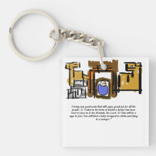 Jesus is born key ring