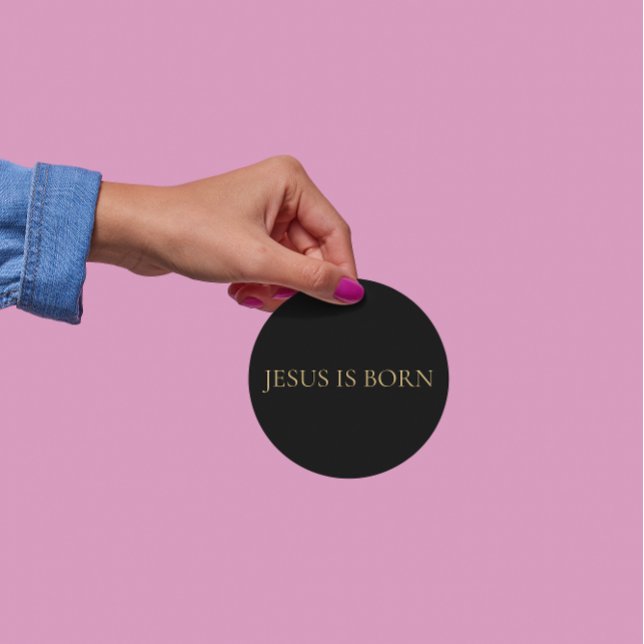JESUS IS BORN Minimalist Christmas Sticker  (Creator Uploaded)