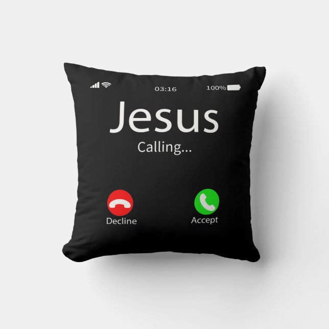 Jesus Is Calling Christian Cushion (Front)