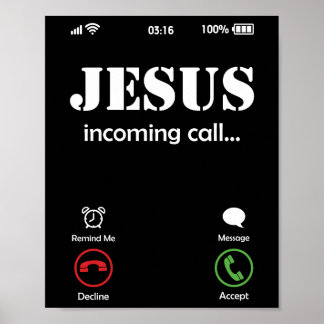 Jesus Is Calling Christian Faith Poster