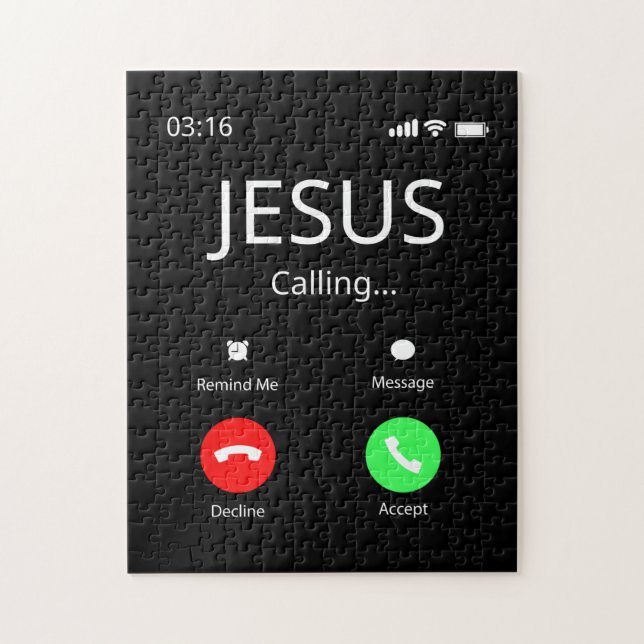 Jesus Is Calling - Christian Jigsaw Puzzle (Vertical)