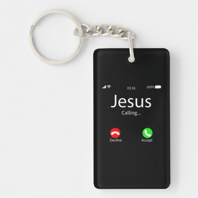 Jesus Is Calling Christian Key Ring (Front)