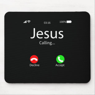 Jesus Is Calling Christian Mouse Mat