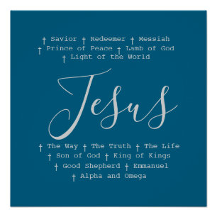 "Jesus is" Christian faith based Poster