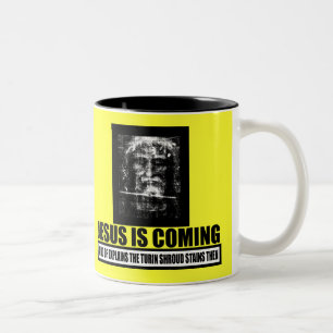 Jesus is coming atheist Two-Tone coffee mug