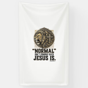 Jesus Is Coming Back Lion Cross Christian Shirt Banner