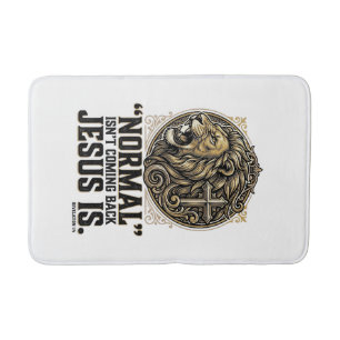Jesus Is Coming Back Lion Cross Christian Shirt Bath Mat