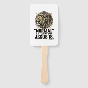 Jesus Is Coming Back Lion Cross Christian Shirt Hand Fan