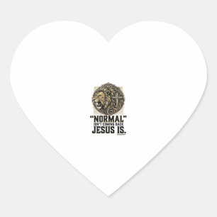 Jesus Is Coming Back Lion Cross Christian Shirt Heart Sticker
