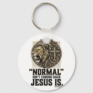 Jesus Is Coming Back Lion Cross Christian Shirt Key Ring