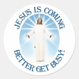 Jesus is Coming Classic Round Sticker