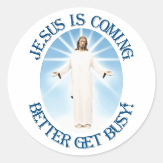 Jesus is Coming Classic Round Sticker