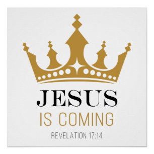 JESUS is Coming – Revelation 17:14 Christian Faith Poster