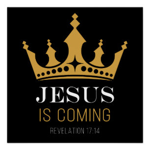 JESUS is Coming – Revelation 17:14 Christian Faith Poster