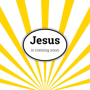 Jesus Is Coming Soon Black Custom-Cut Vinyl 