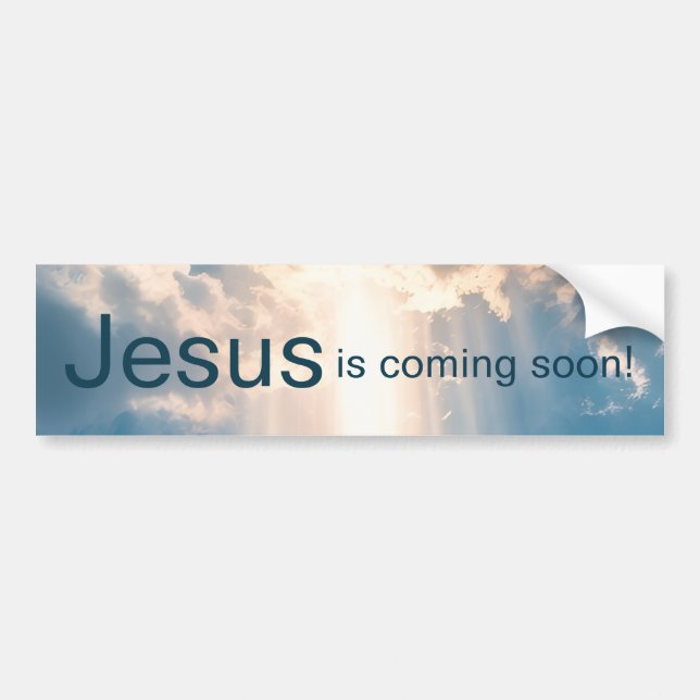 Jesus is Coming Soon Bumper Sticker (Front)