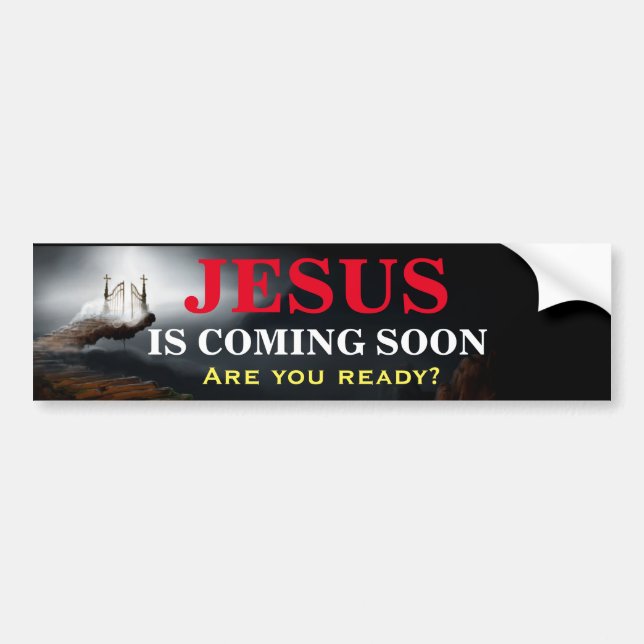 JESUS IS COMING SOON Bumper Sticker (Front)