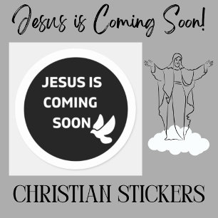 Jesus is coming soon _dove Classic Round Sticker