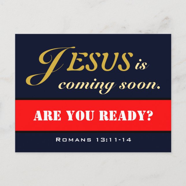 Jesus is Coming Soon Postcard (Front)