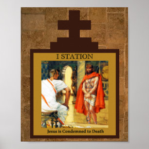Jesus is condemned to Death Station I Poster