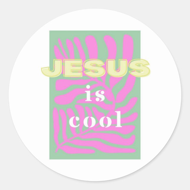 Jesus is Cool, PopArt Sticker , Christian Gift  (Front)