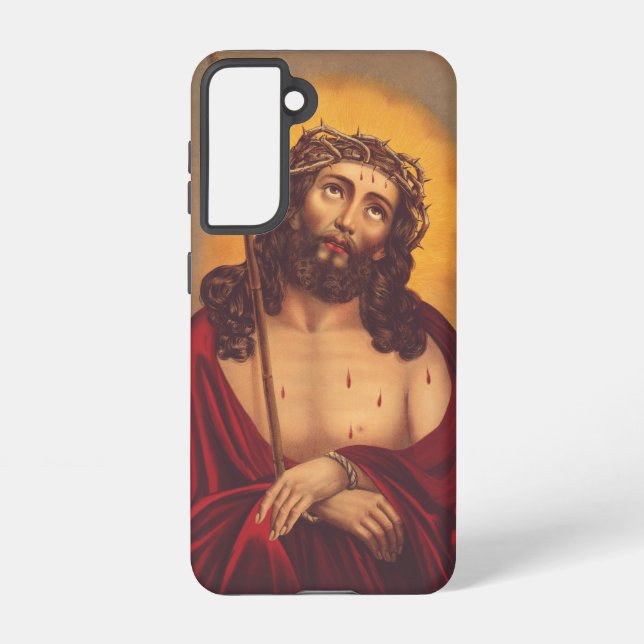 Jesus is crowned with a crown of thorns samsung galaxy s21 case (Back)
