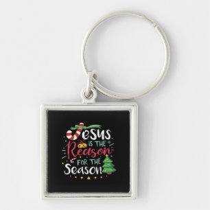 Jesus Is For Season Cane Christmas - Tis The Seaso Key Ring