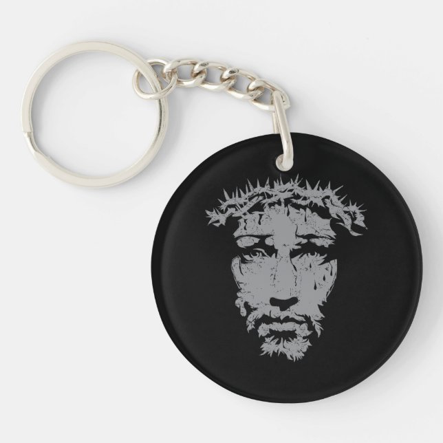 Jesus is God  | Jesus' Face Key Ring (Front)