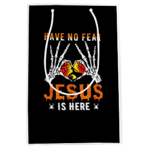 Jesus Is Heart Skeleton Hand Medium Gift Bag