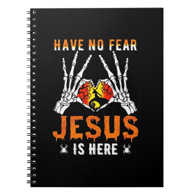 Jesus Is Heart Skeleton Hand  Notebook (Front)