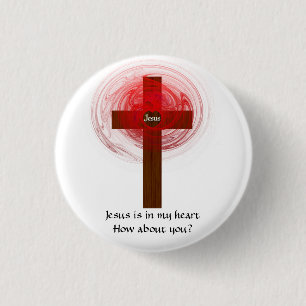 Jesus Is In My Heart 3 Cm Round Badge