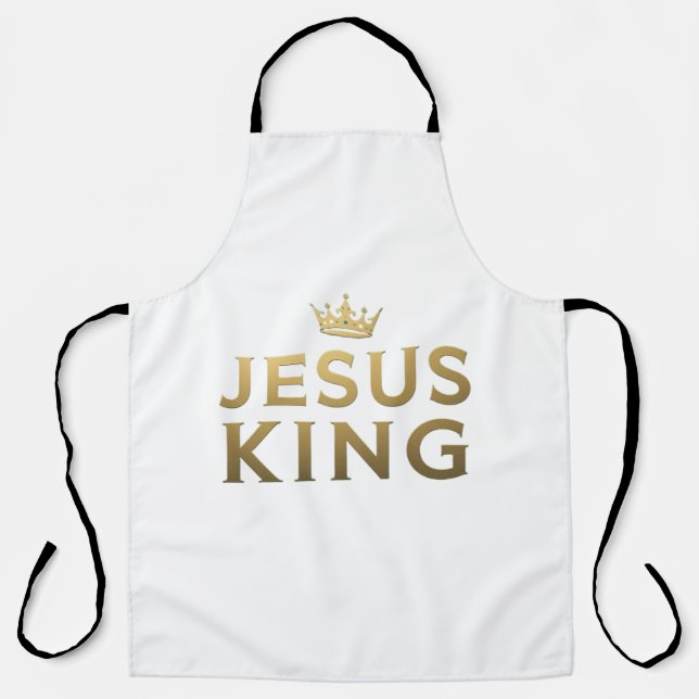 Jesus Is King – All-Over Print Christian Apron (Front)