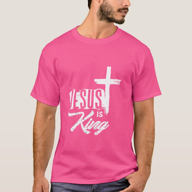Jesus Is King Bible Scripture Quote Christian Crow T-Shirt (Front)