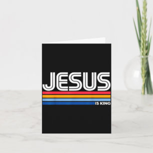Jesus Is King Christian Cross God Faith Bible Reli Card