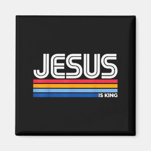 Jesus Is King Christian Cross God Faith Bible Reli Magnet