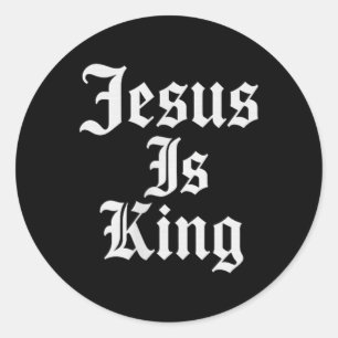 Jesus Is King Christian Streetwear  Classic Round Sticker