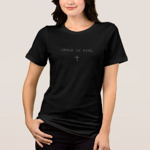 Jesus is King Christian Tri-Blend Shirt