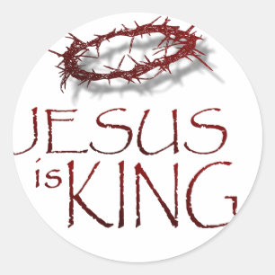 Jesus is KING Classic Round Sticker