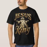 Jesus Is King Elegant Gold Script Christian