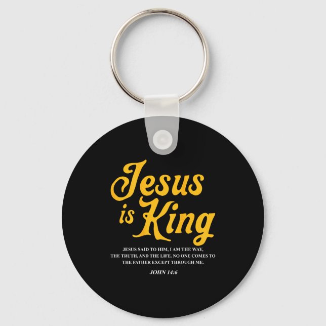Jesus Is King John 14_6 Costume Jesus Christian (o Key Ring (Front)
