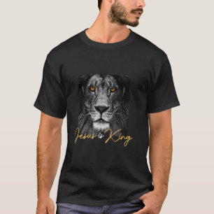 Jesus Is King Lion Christian Bible Faith Easter Ch T-Shirt