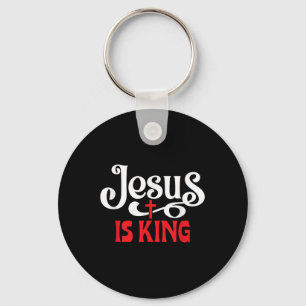 Jesus Is King Love Jesus Christian Christmas _1 Key Ring